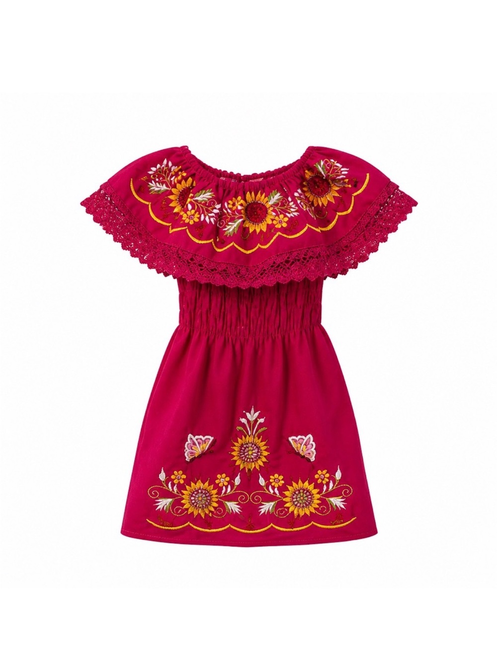 Charming Pink Floral Kids Dress